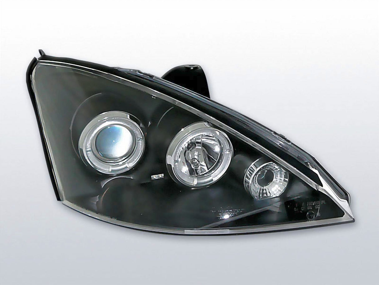 LED Angel Eyes Scheinwerfer Set in schwarz für Ford Focus 10.1998-10.2001