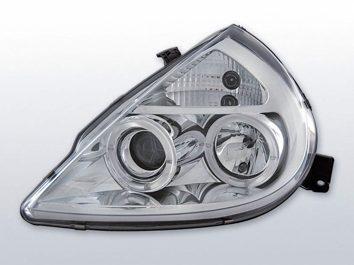 LED Angel Eyes Scheinwerfer Set in chrom für FORD KA 11.1996-2008