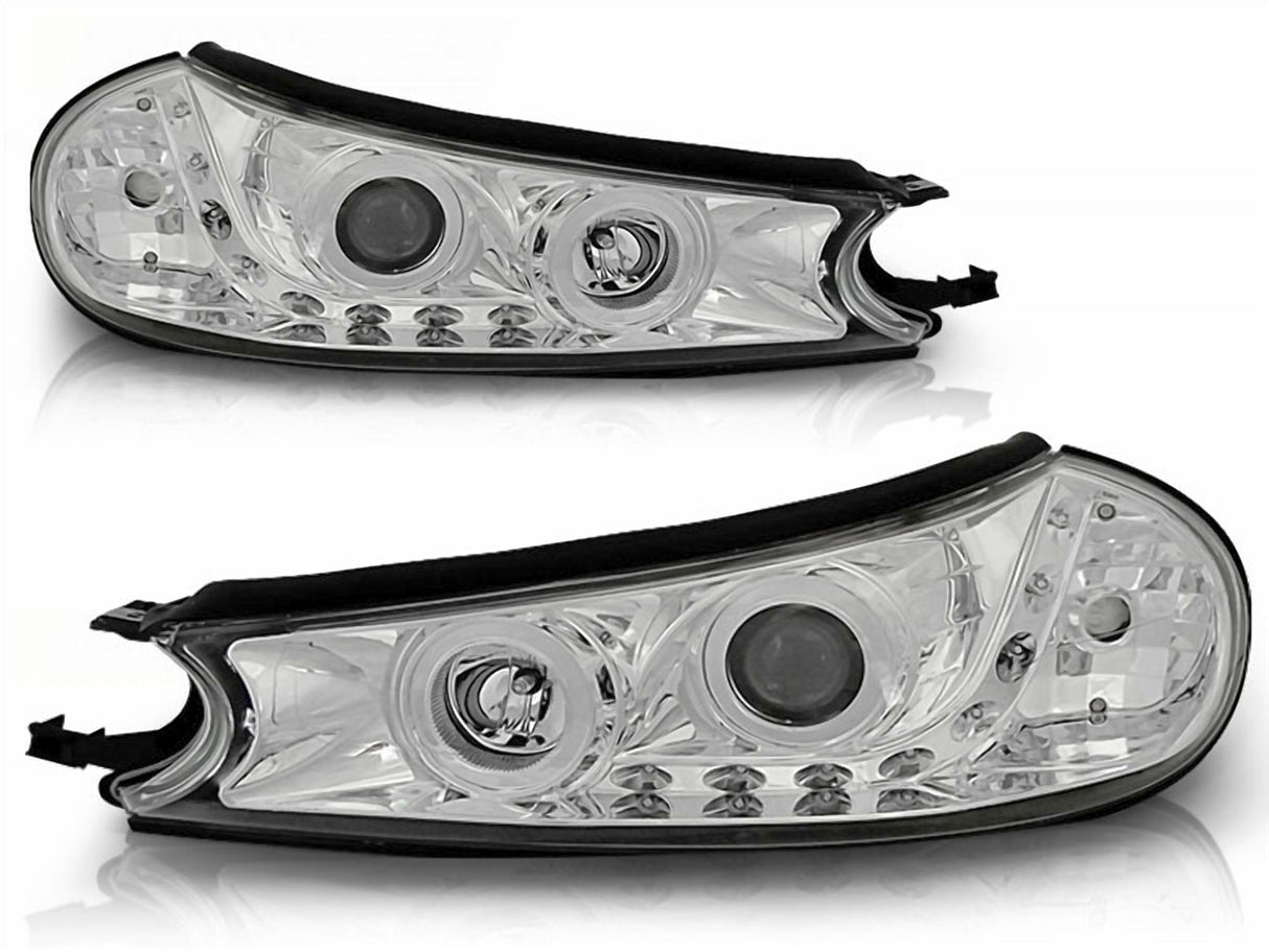 Led Scheinwerfer Set in chrom für Ford Mondeo 10.96-08.2000