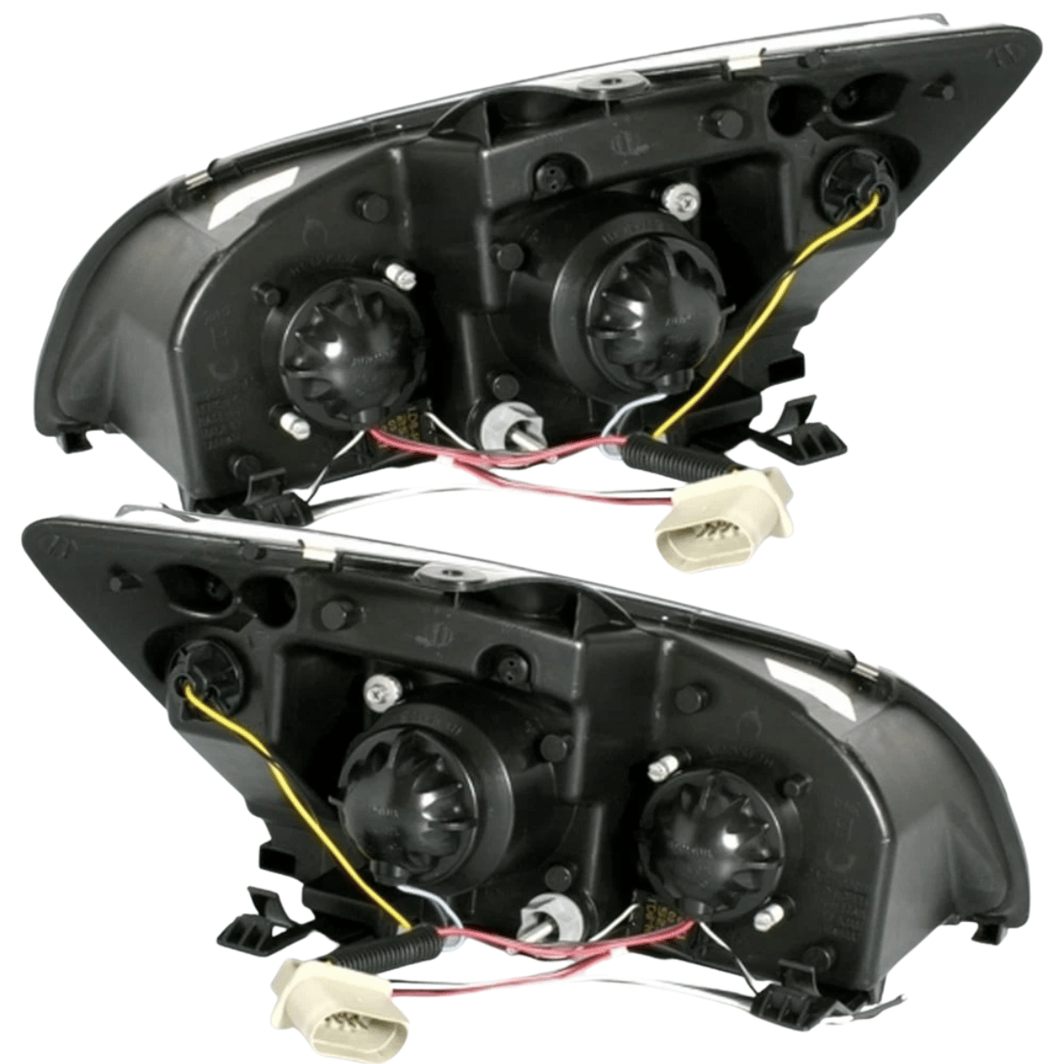 LED Scheinwerfer für BMW E46 Coupe Cabrio mit Kabelbaum und Stecker, schwarz