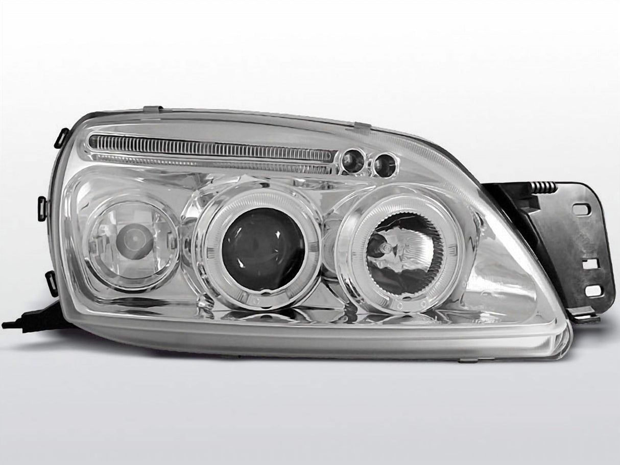 Angel Eyes Scheinwerfer Set in chrom für Ford Fiesta MK5 09.1999-04.02
