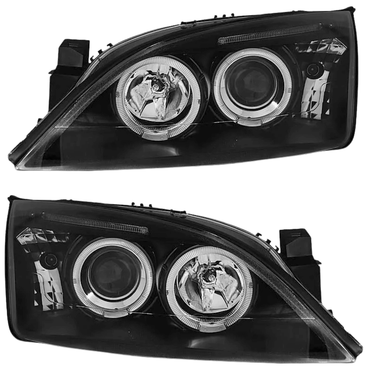 Angel Eyes Scheinwerfer Set in schwarz für Ford Mondeo 09.2000-05.2007