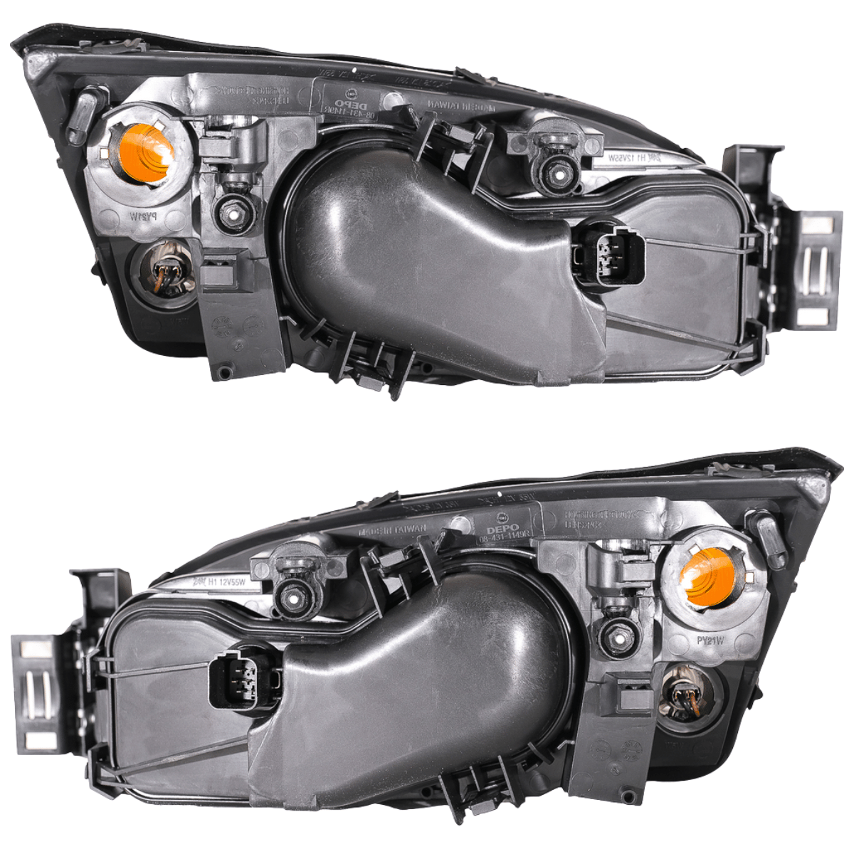 Scheinwerfer Set für Ford Mondeo MK3 09/2000-05/2007 schwarz