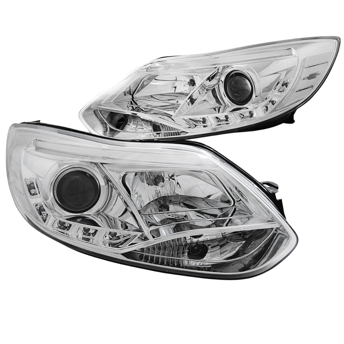 LED LightTube Scheinwerfer Set Chrom für Ford Focus MK3 2011–2014