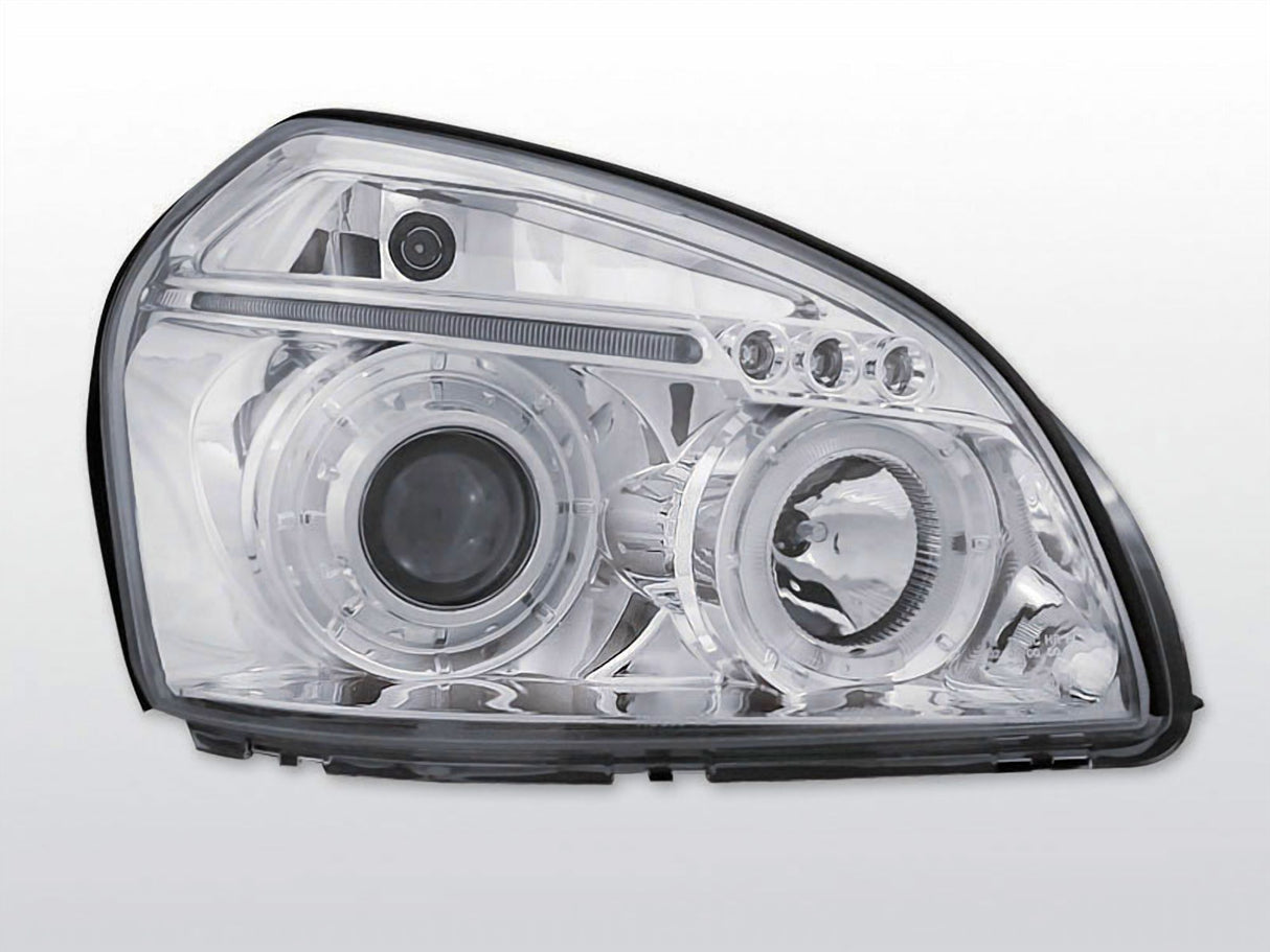 LED Scheinwerfer für Hyundai TUCSON mit Tagfahrlicht-Optik und Ringlicht, Chrom