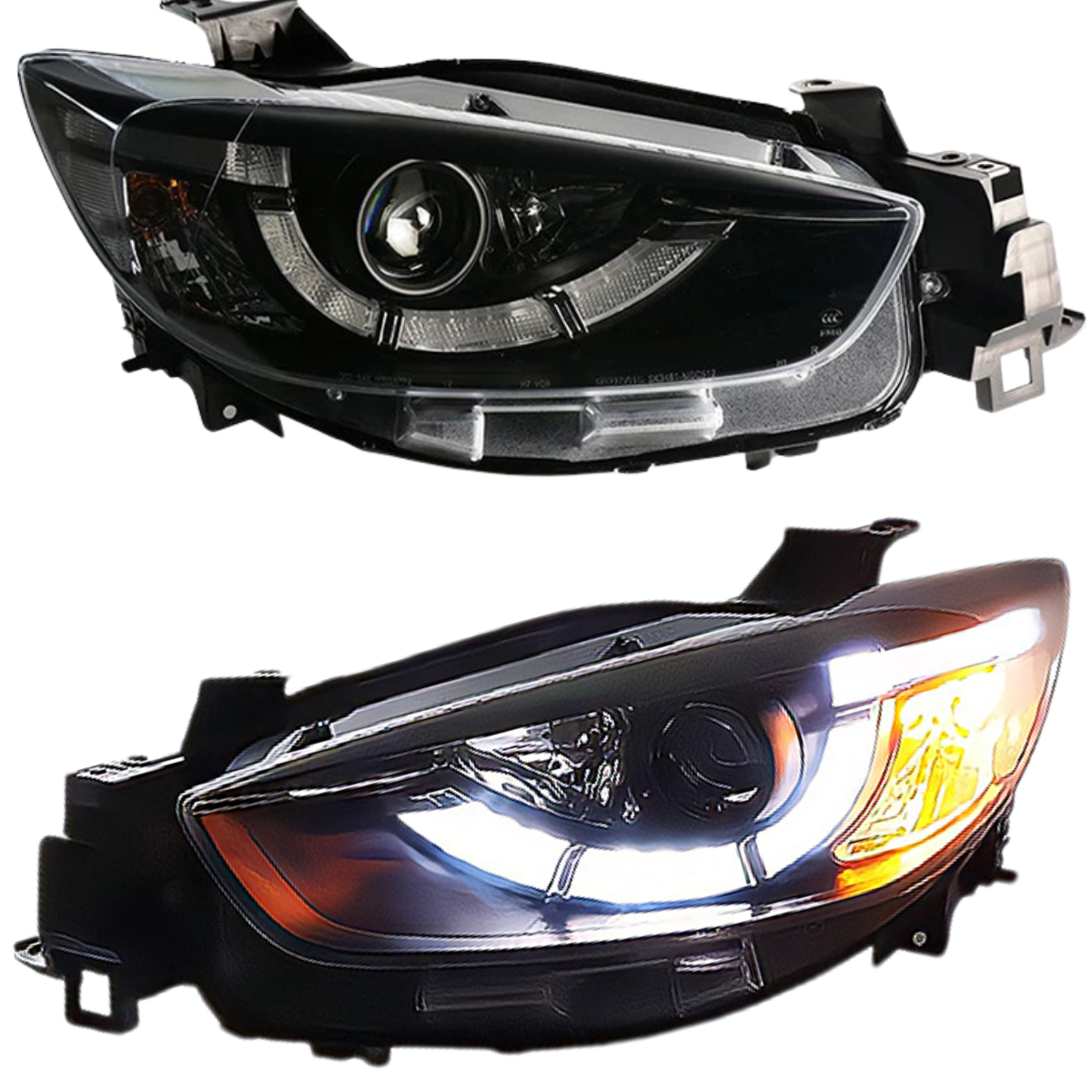 Xenon Scheinwerfer Set für Mazda CX-5 2011–2015 Schwarz mit LED Tagfahrlicht & AFS-kompatibel