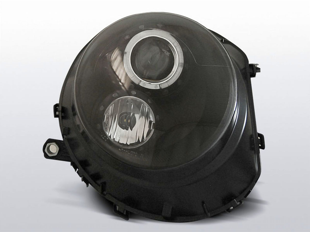 Schwarzer LED-Scheinwerfer mit Ring für VW Golf 6, Tuning-Scheinwerfer mit Tagfahrlicht-Optik