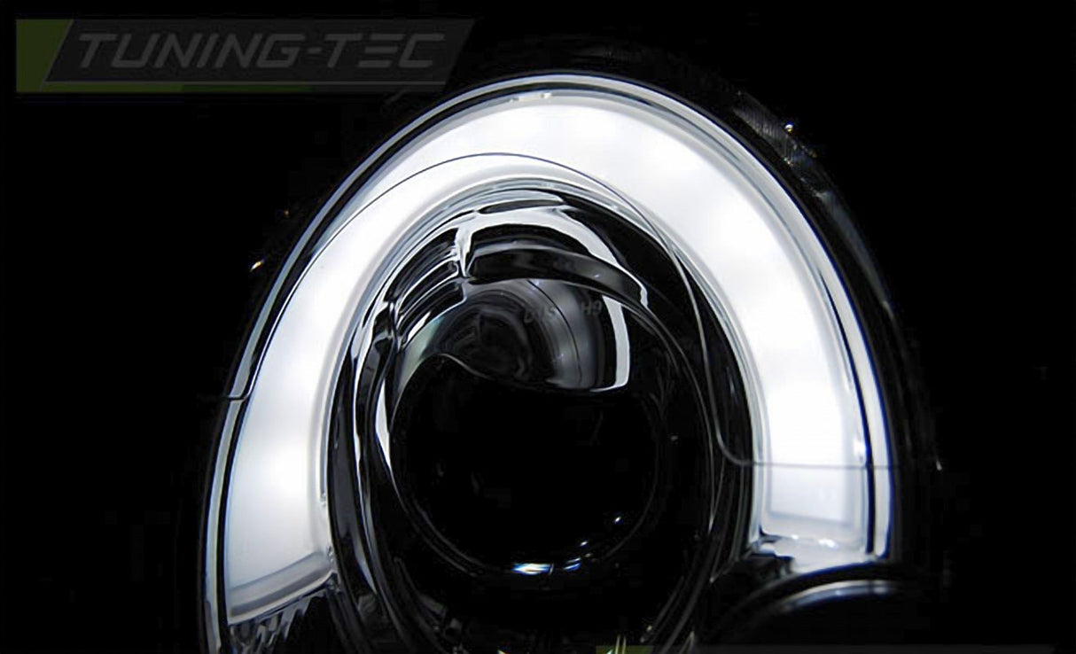 LED Light Tube Scheinwerfer in chrom für BMW Mini Cooper 2006-2014