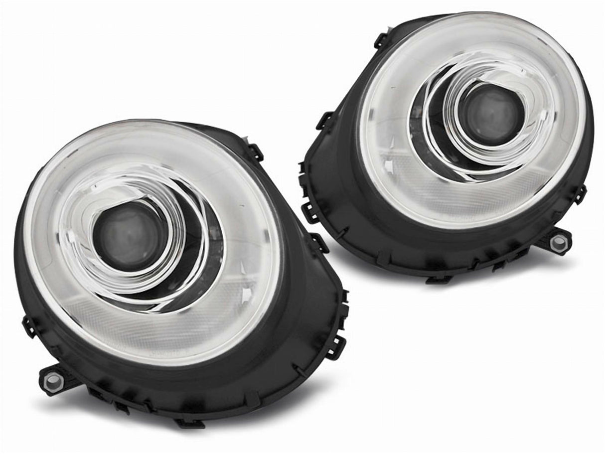 LED Scheinwerfer für Fiat 500 07-15 mit Tagfahrlichtfunktion, schwarz, Paar