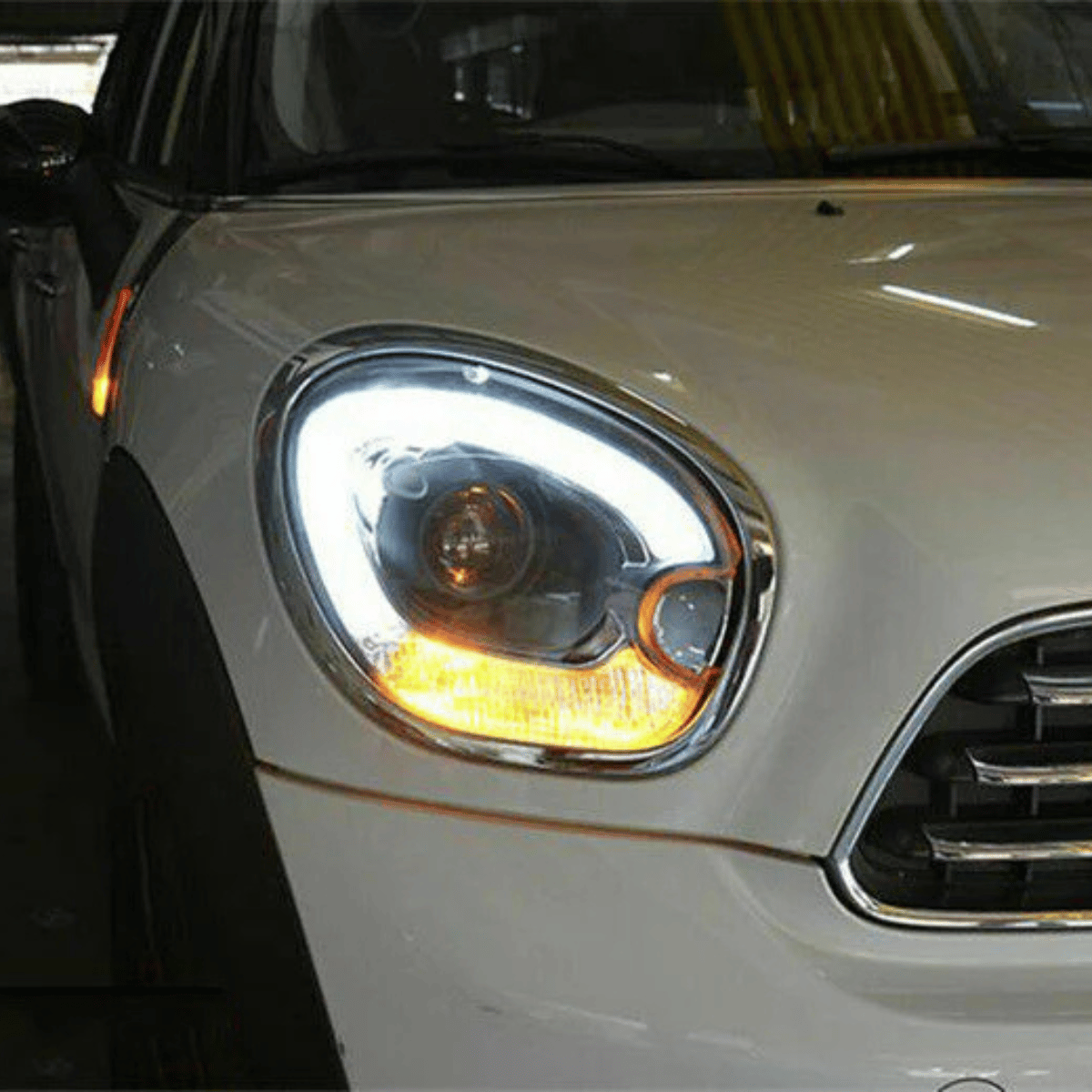 LED Light Tube Scheinwerfer Set Schwarz für BMW MINI R60 R61 Countryman 2010–2016