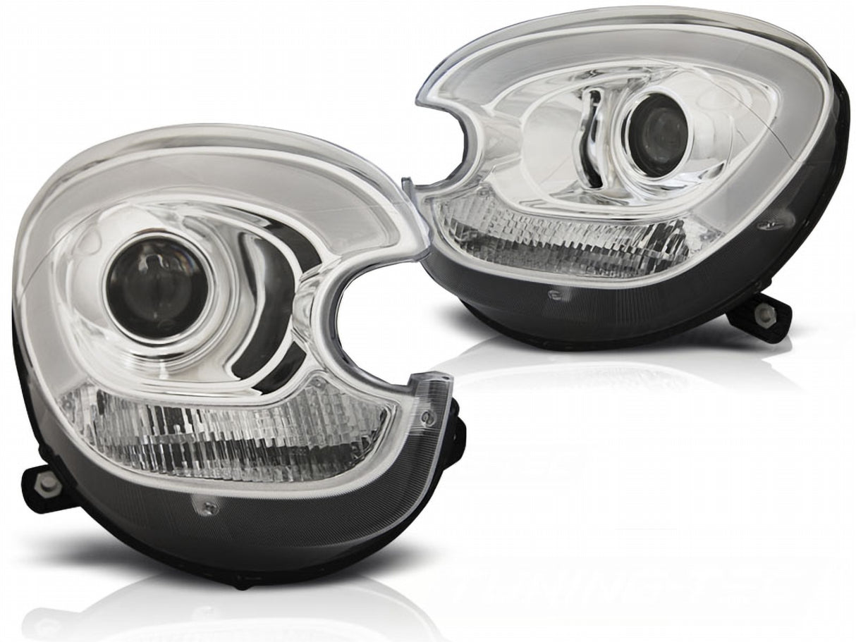 Xenon Scheinwerfer Set in Chrom für BMW Mini R60 R61 Countryman 2010–2016 mit LED Light Tube