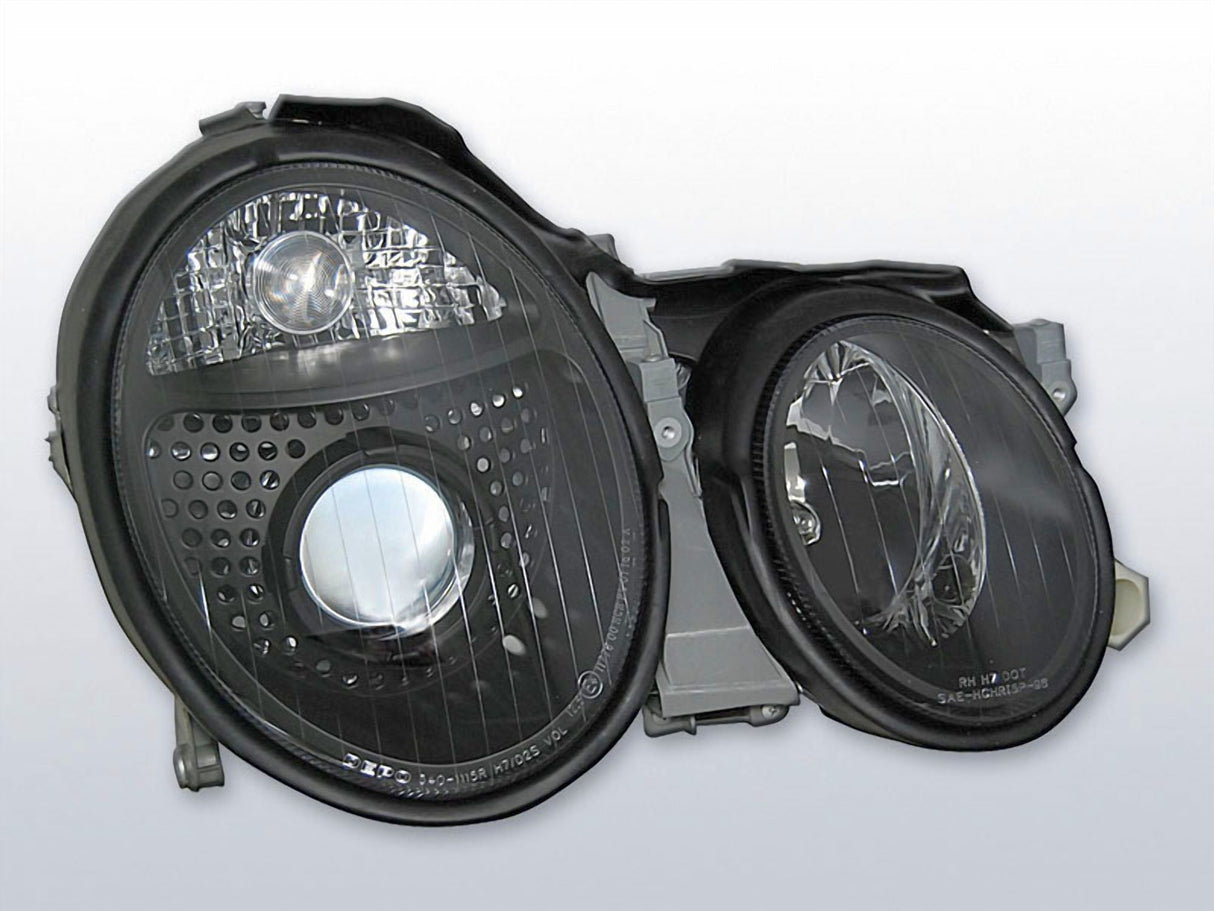 Für Mercedes W208 CLK 03.1997-04.2002 Scheinwerfer schwarz
