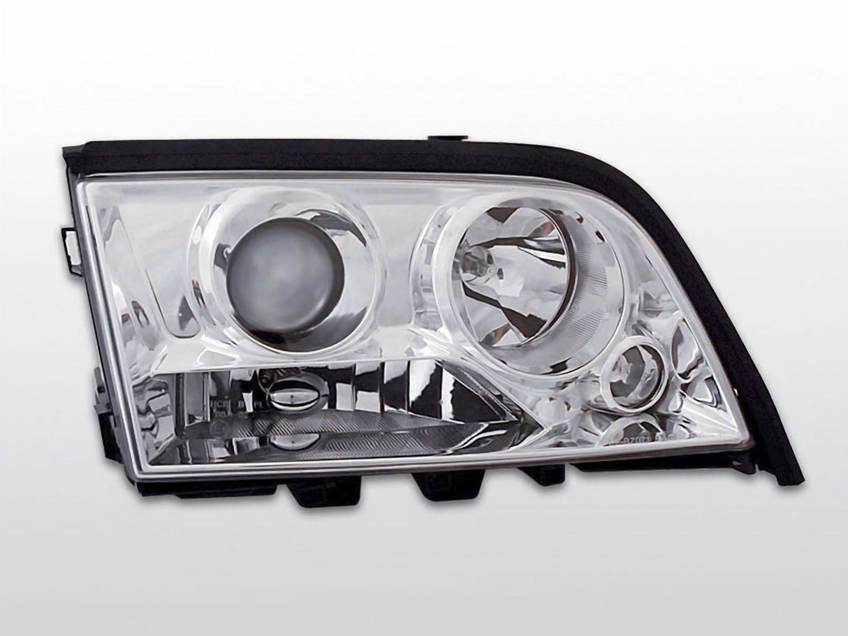 Chrom Scheinwerfer für Mercedes W202 C-Klasse 1993-2000, LED-Scheinwerfer Tuning Zubehör