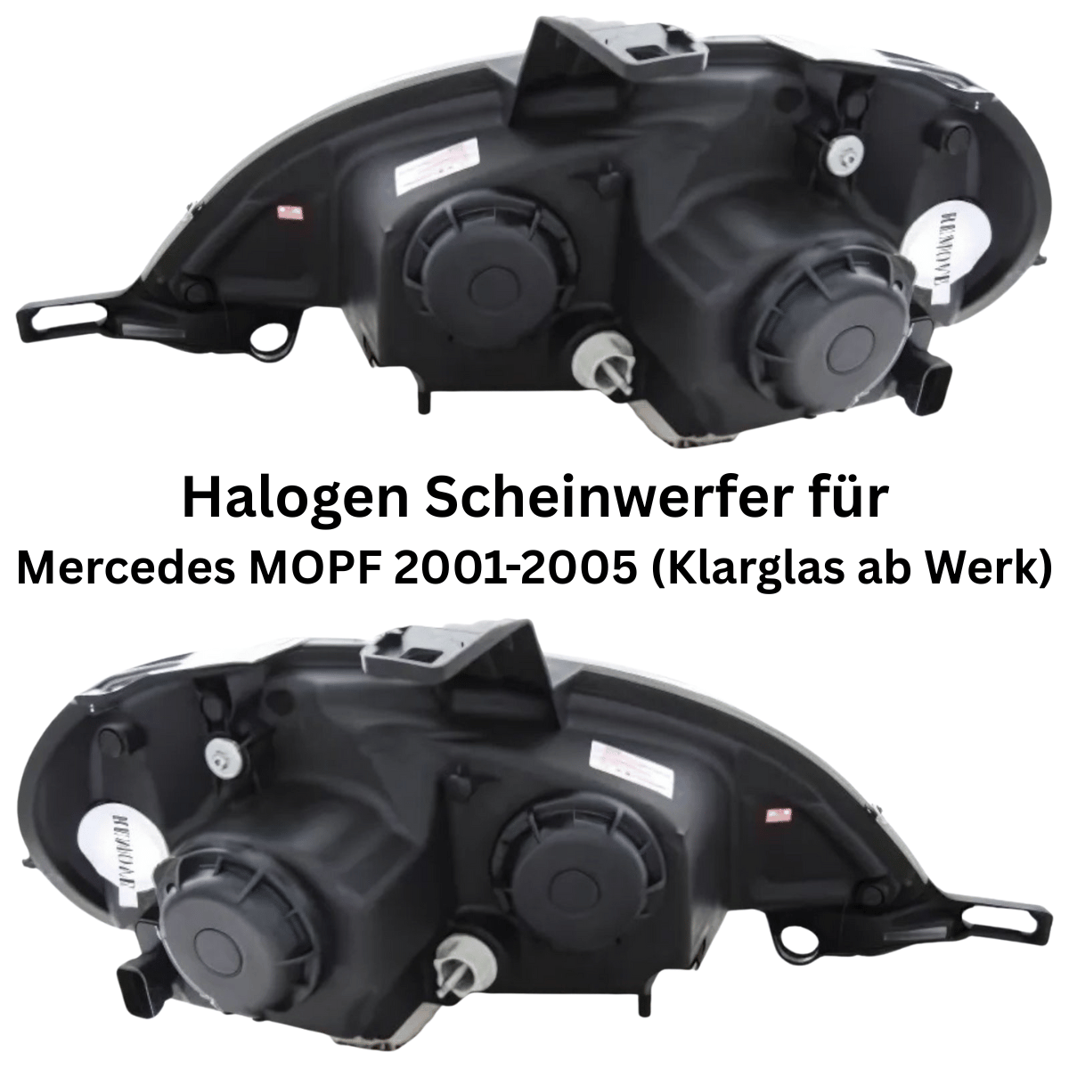 Halogen Scheinwerfer Mercedes Mopf 2001-2005 Klar, Rückseite
