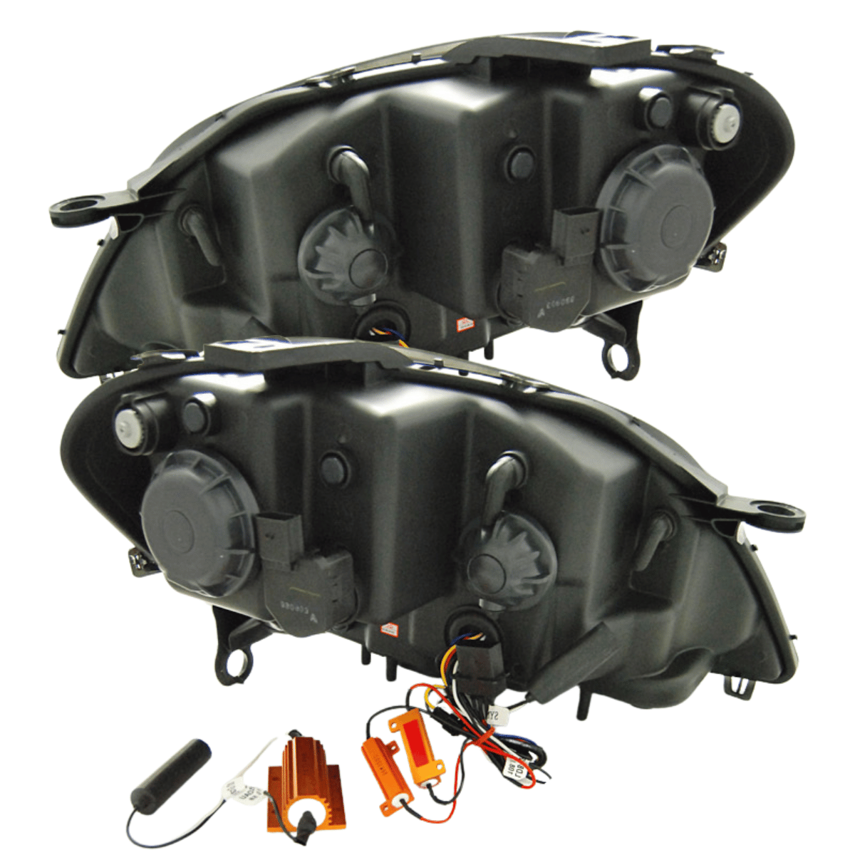 LED Light Tube Scheinwerfer Set Chrom für Mercedes W164 ML M-Klasse 2005–2007 mit Dynamischem Blinker