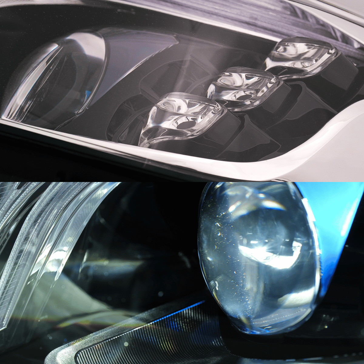 Full LED Scheinwerfer Set Schwarz für Mercedes C-Klasse W205 Limousine & Kombi 2014–2021 mit Dynamischen Blinkern & Welcome Light