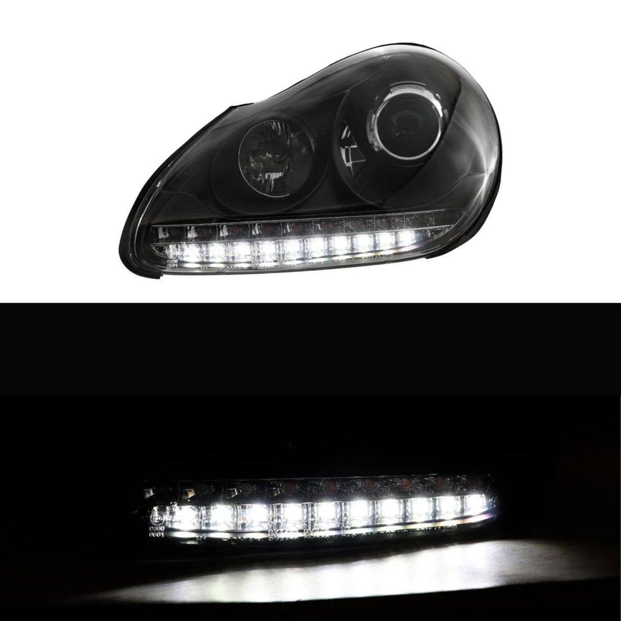 Xenon Scheinwerfer Set für Porsche Cayenne 9PA Led Blinker schwarz 2002-2006