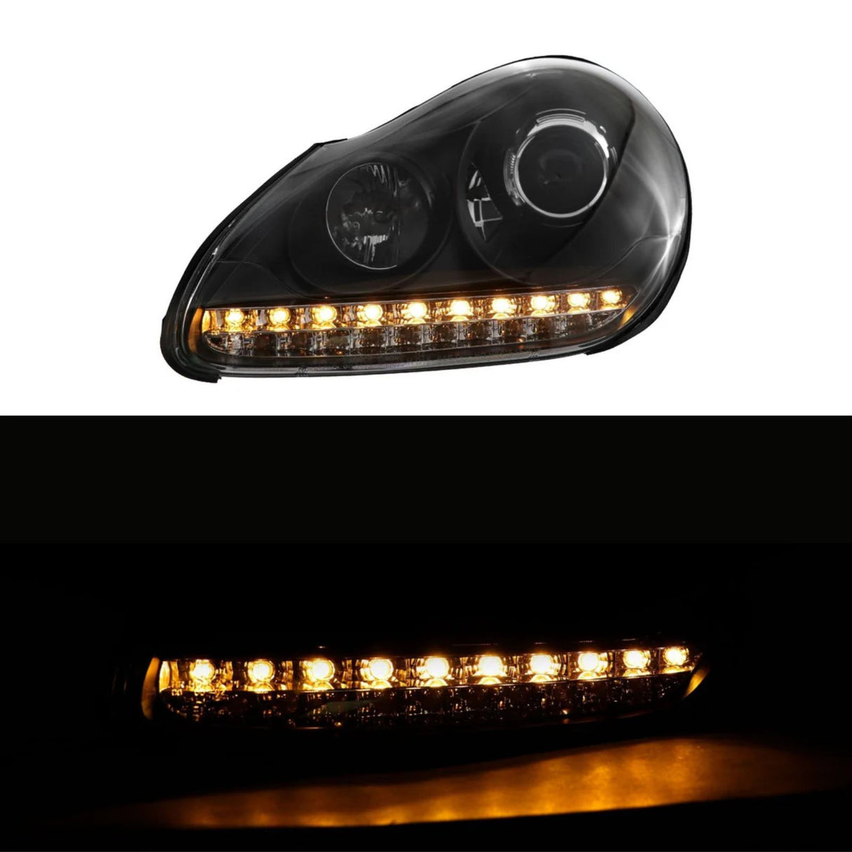 Xenon Scheinwerfer Set für Porsche Cayenne 9PA Led Blinker schwarz 2002-2006