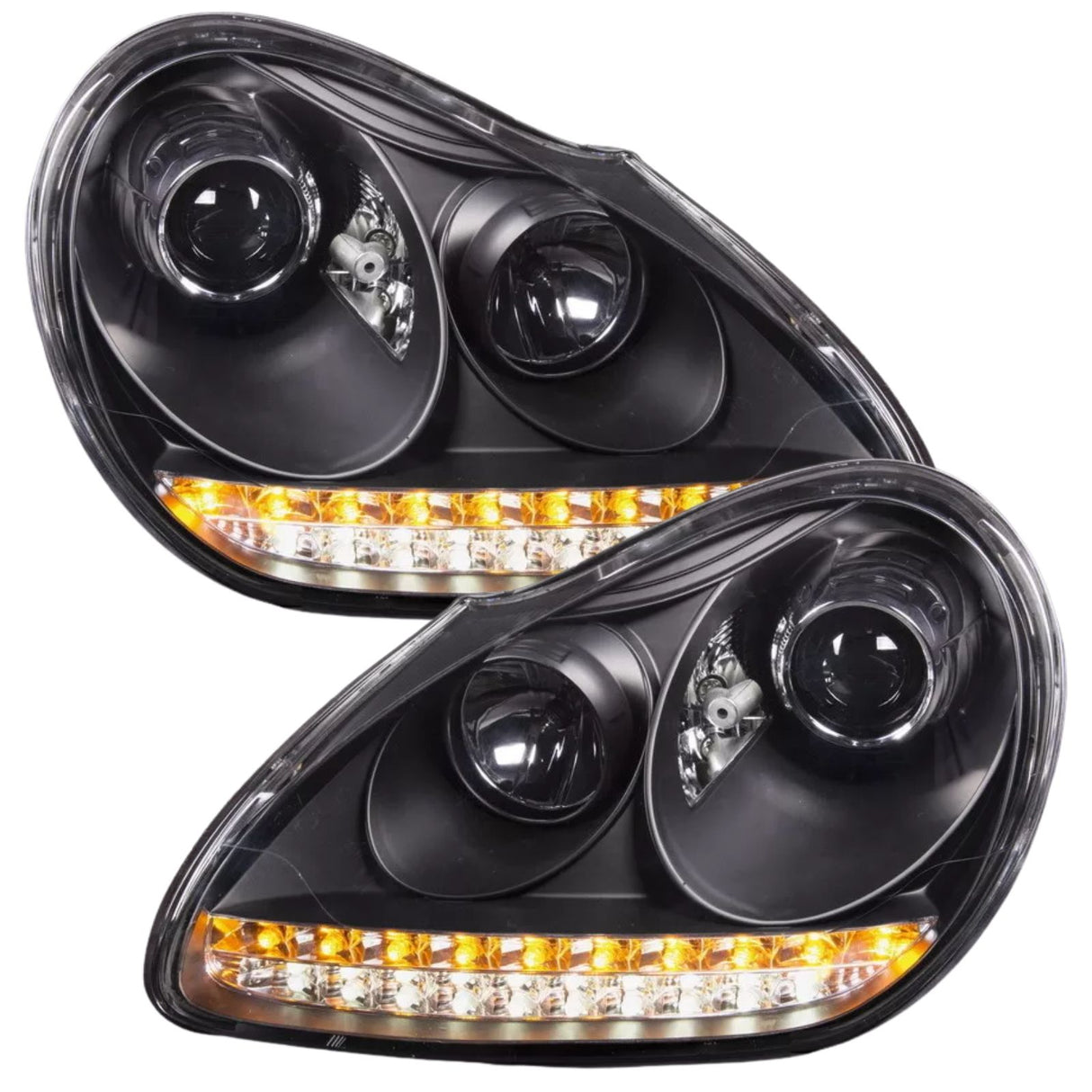 Xenon Scheinwerfer Set für Porsche Cayenne 9PA Led Blinker schwarz 2002-2006