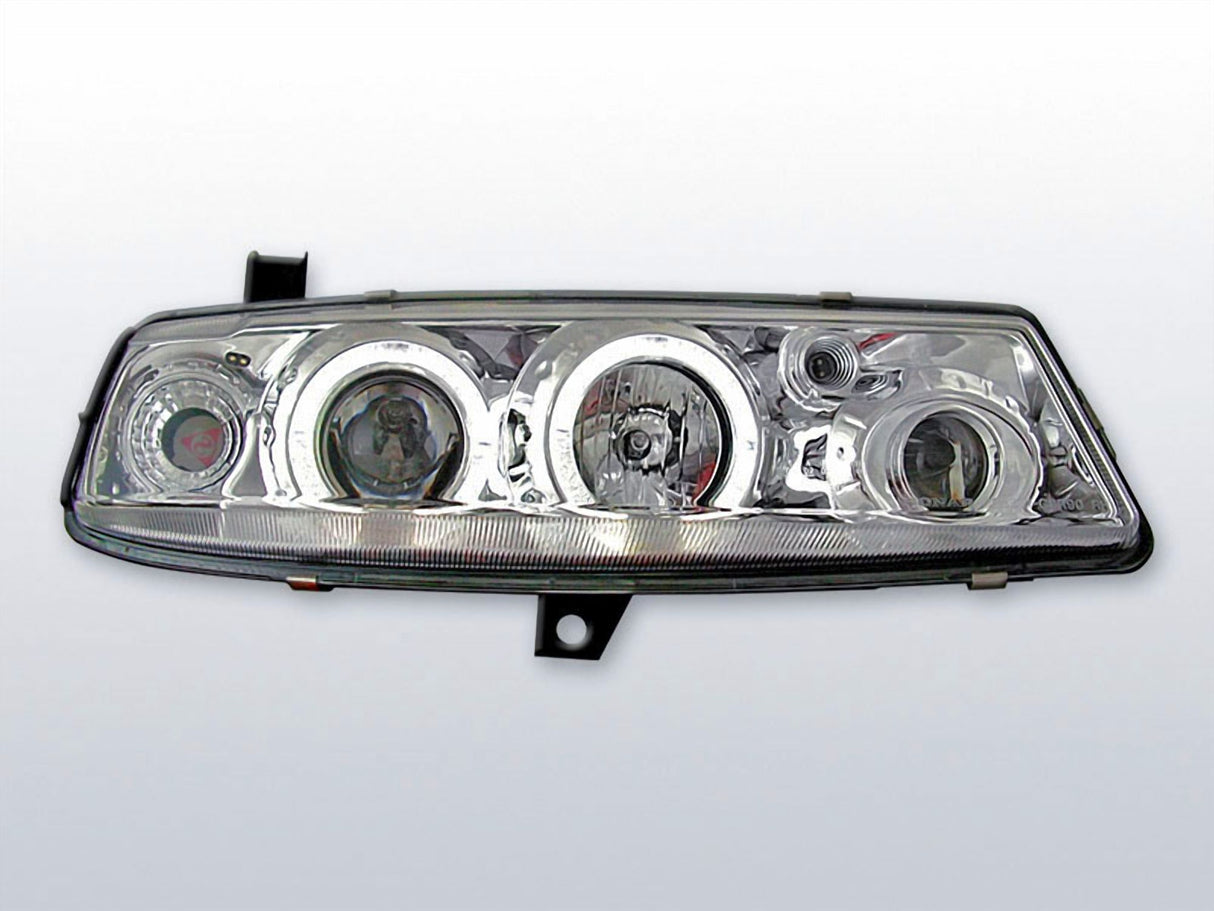LED Angel Eyes Scheinwerfer Set in chrom für Opel Calibra 09.1990-06.1997