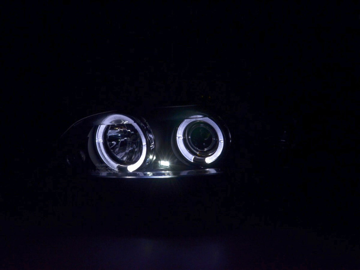 LED Angel Eyes Scheinwerfer Set in schwarz für Opel Vectra B 96-99