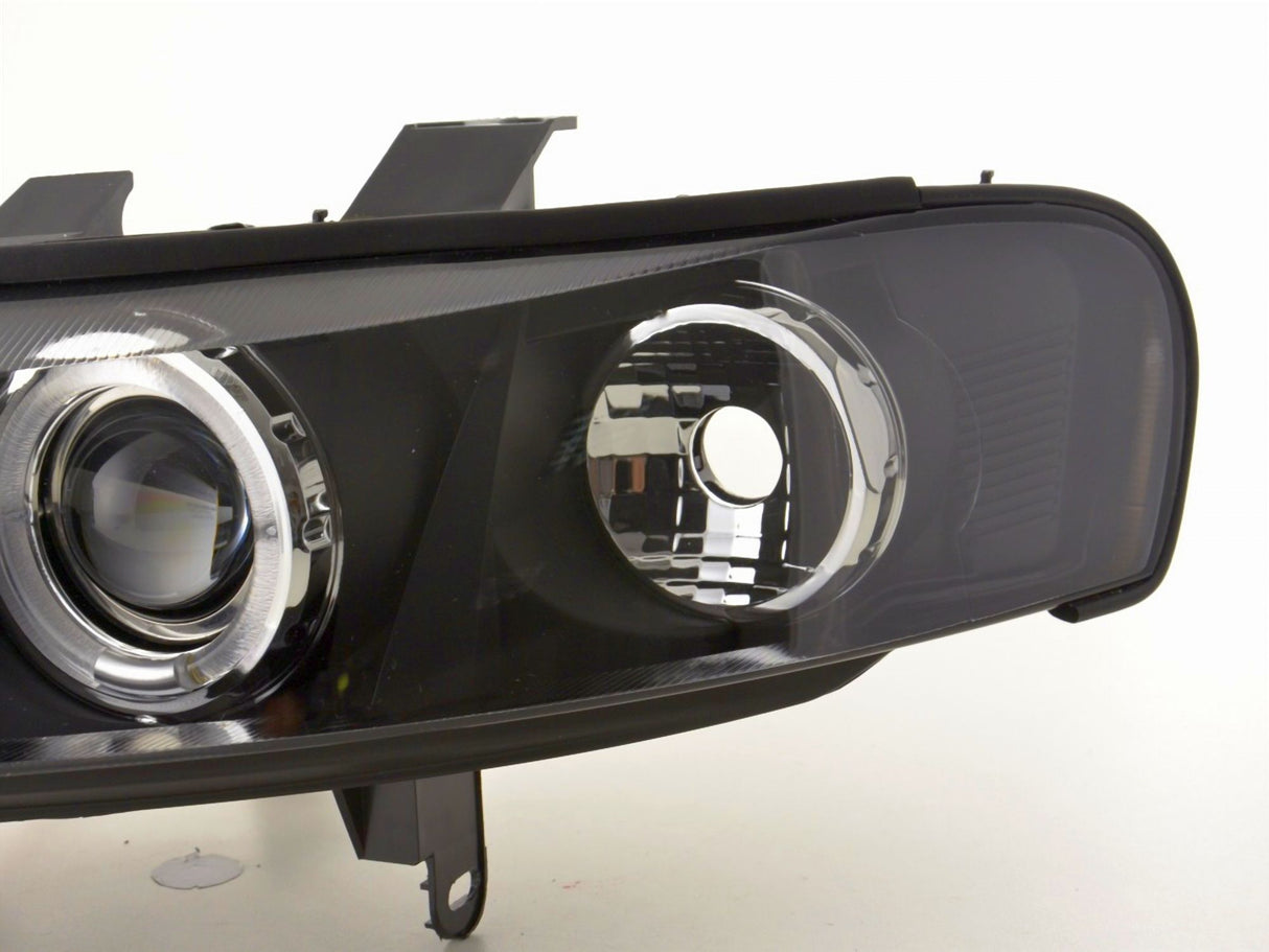 LED Angel Eyes Scheinwerfer Set in schwarz für Opel Vectra B 96-99
