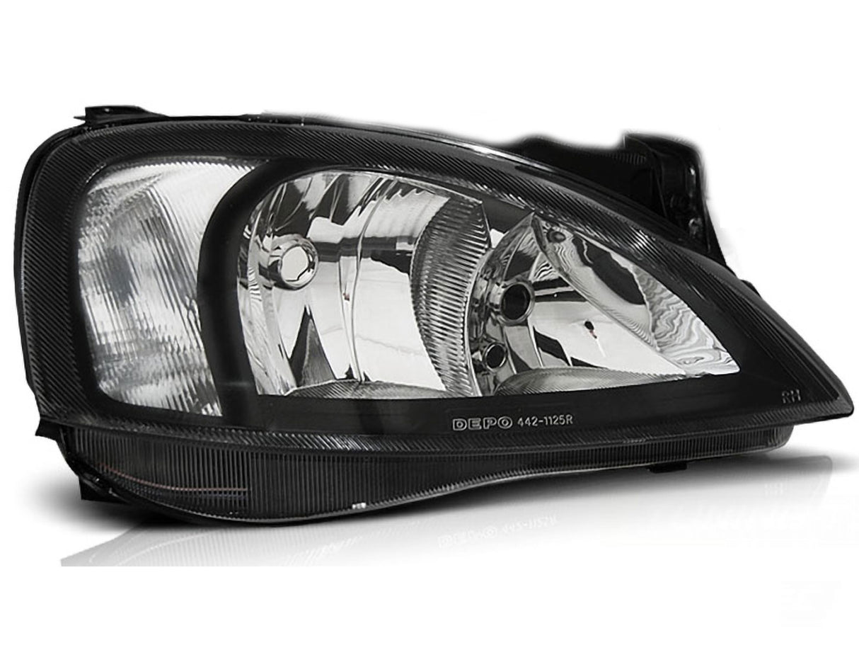 Scheinwerfer Beifaherseite für Opel Corsa C 11.2000-09.2006 schwarz