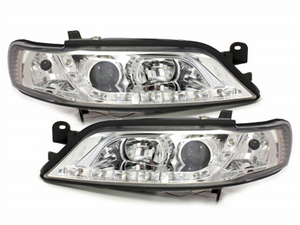 Led Scheinwerfer Set in chrom für Opel Vectra B 01.1999-03.2002