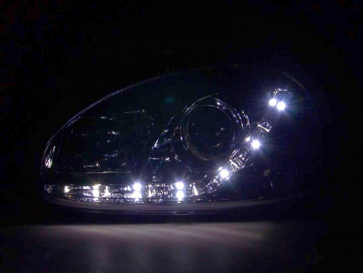 Led Scheinwerfer Set in chrom für Opel Corsa B 02.1993-10.2000