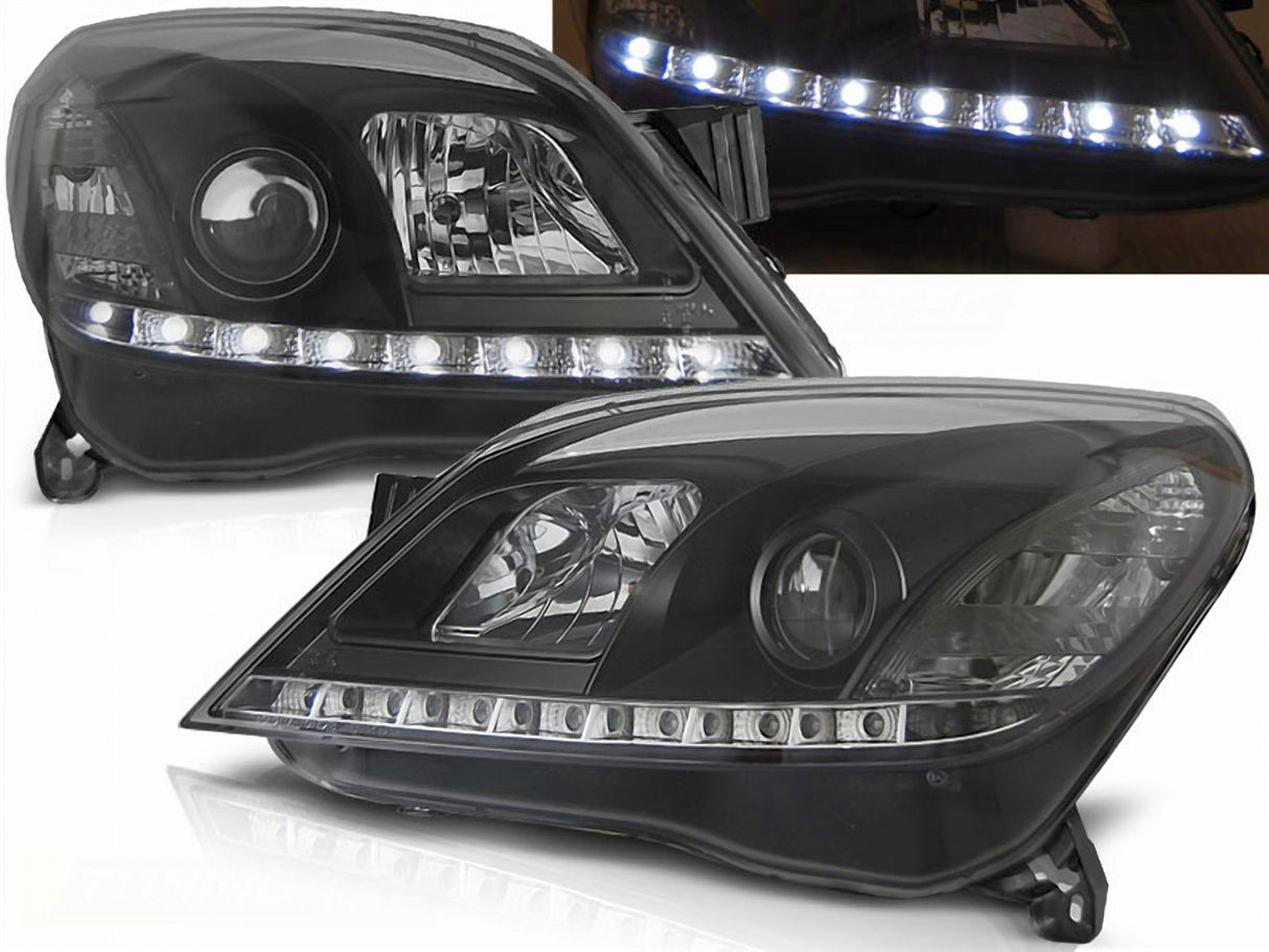 Led Scheinwerfer Set in schwarz für Opel Astra H 03.2004-09