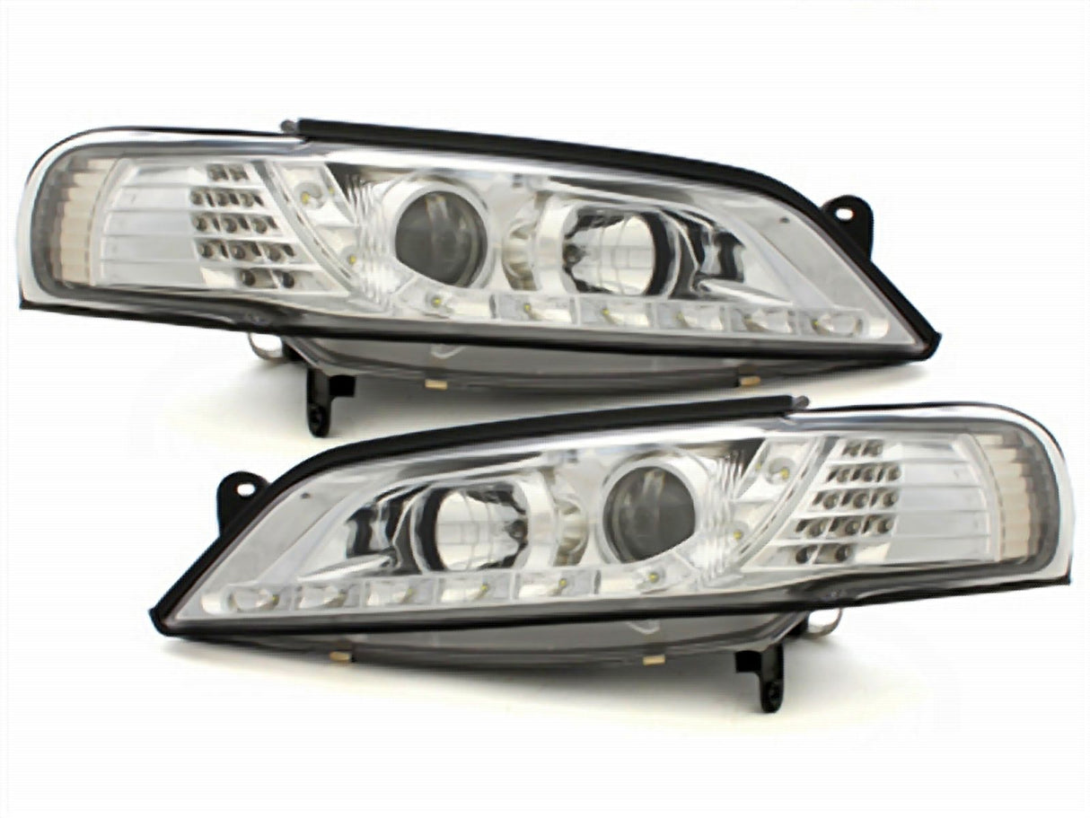 Led Scheinwerfer Set in chrom für Opel Vectra B 11.1996-12.1998
