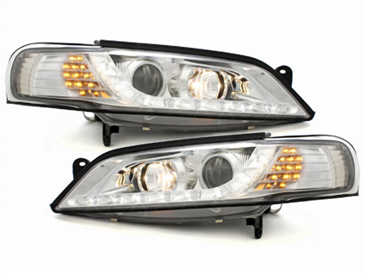 Led Scheinwerfer Set in chrom für Opel Vectra B 11.1996-12.1998
