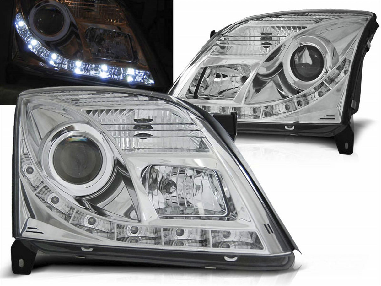 Led Scheinwerfer Set in chrom für Opel Vectra C 04.2002-08.2005