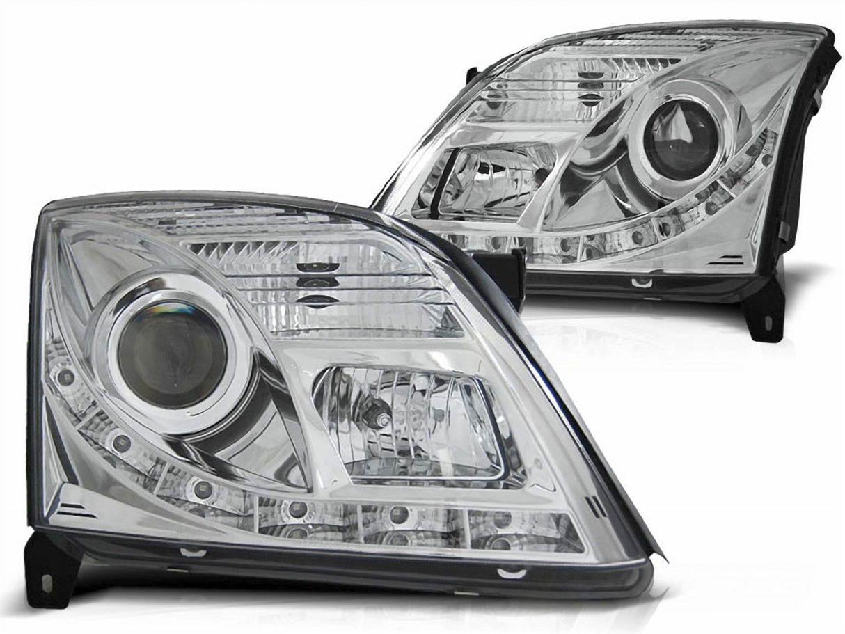 Led Scheinwerfer Set in chrom für Opel Vectra C 04.2002-08.2005