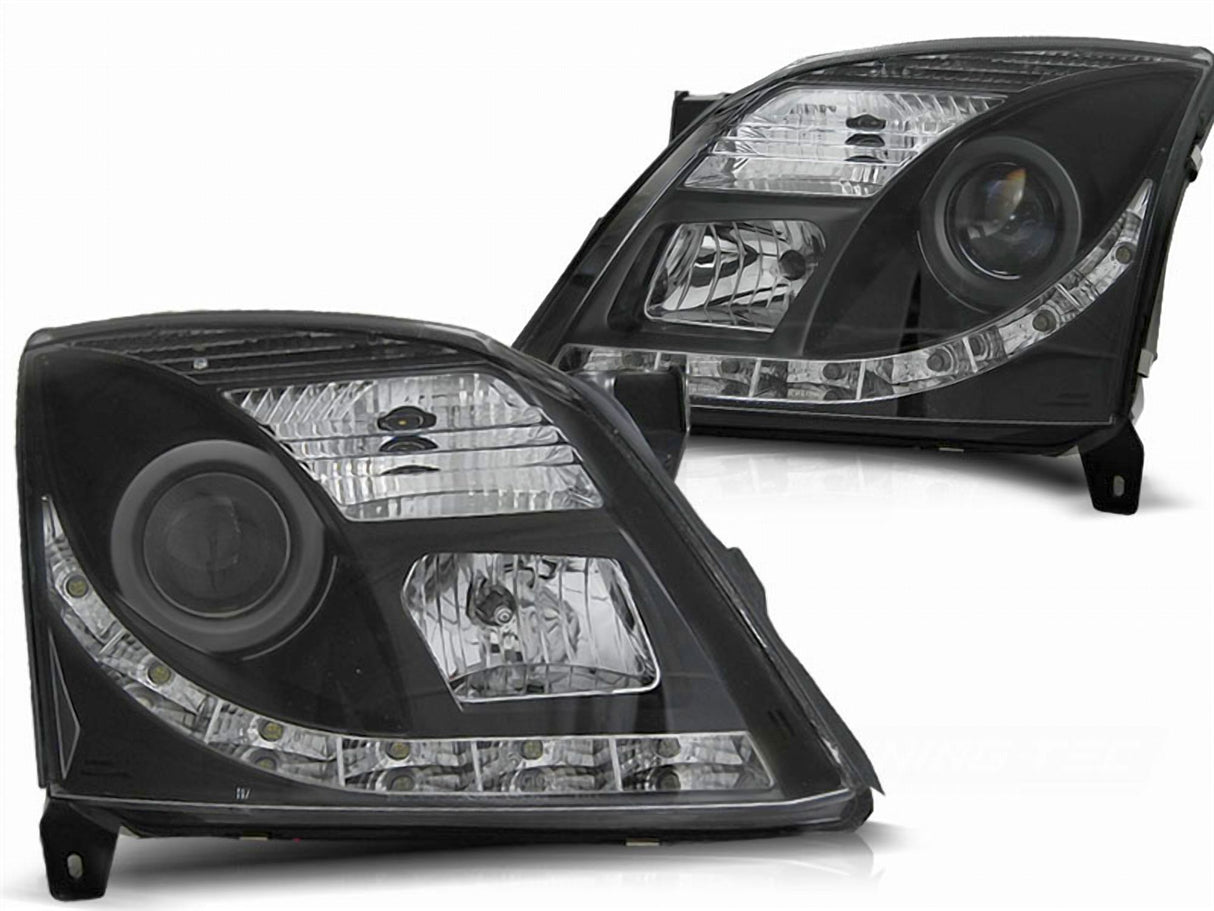 Tagfahrlicht Scheinwerfer in schwarz für Opel Vectra C 04.2002-08.2005