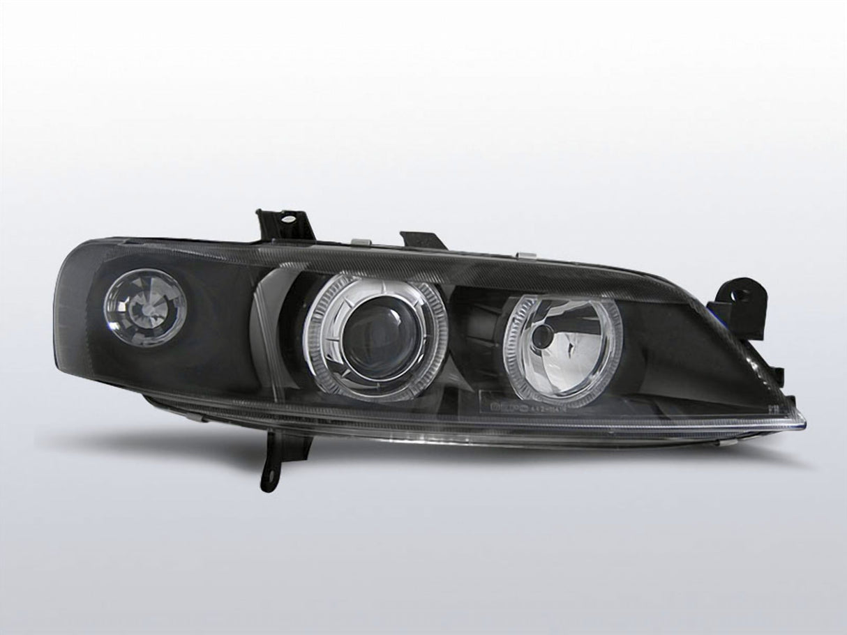 Angel Eyes Scheinwerfer Set in schwarz für Opel Vectra B 1999-2002