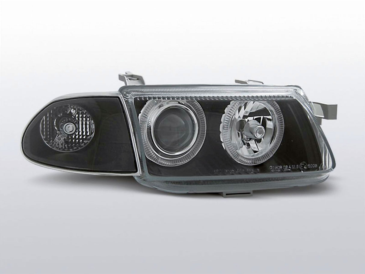 Angel Eyes Scheinwerfer Set in schwarz für Opel Astra F 09.1994-08.97