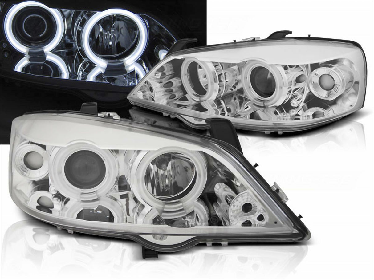 Angel Eyes Scheinwerfer Set CCFL chrom für Opel Astra G 09.1997-02.2004