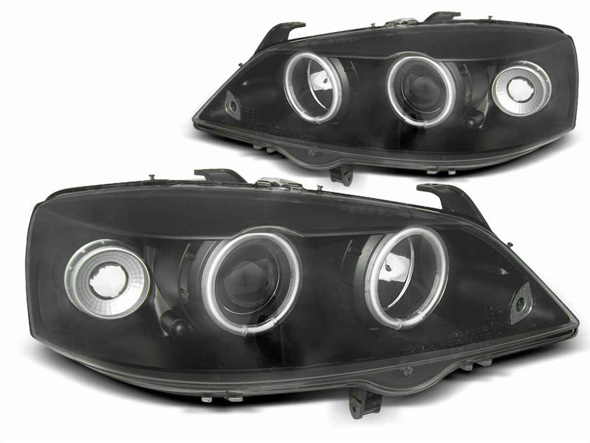Angel Eyes Scheinwerfer Set CCFL schwarz für Opel Astra G 09.1997-02.2004