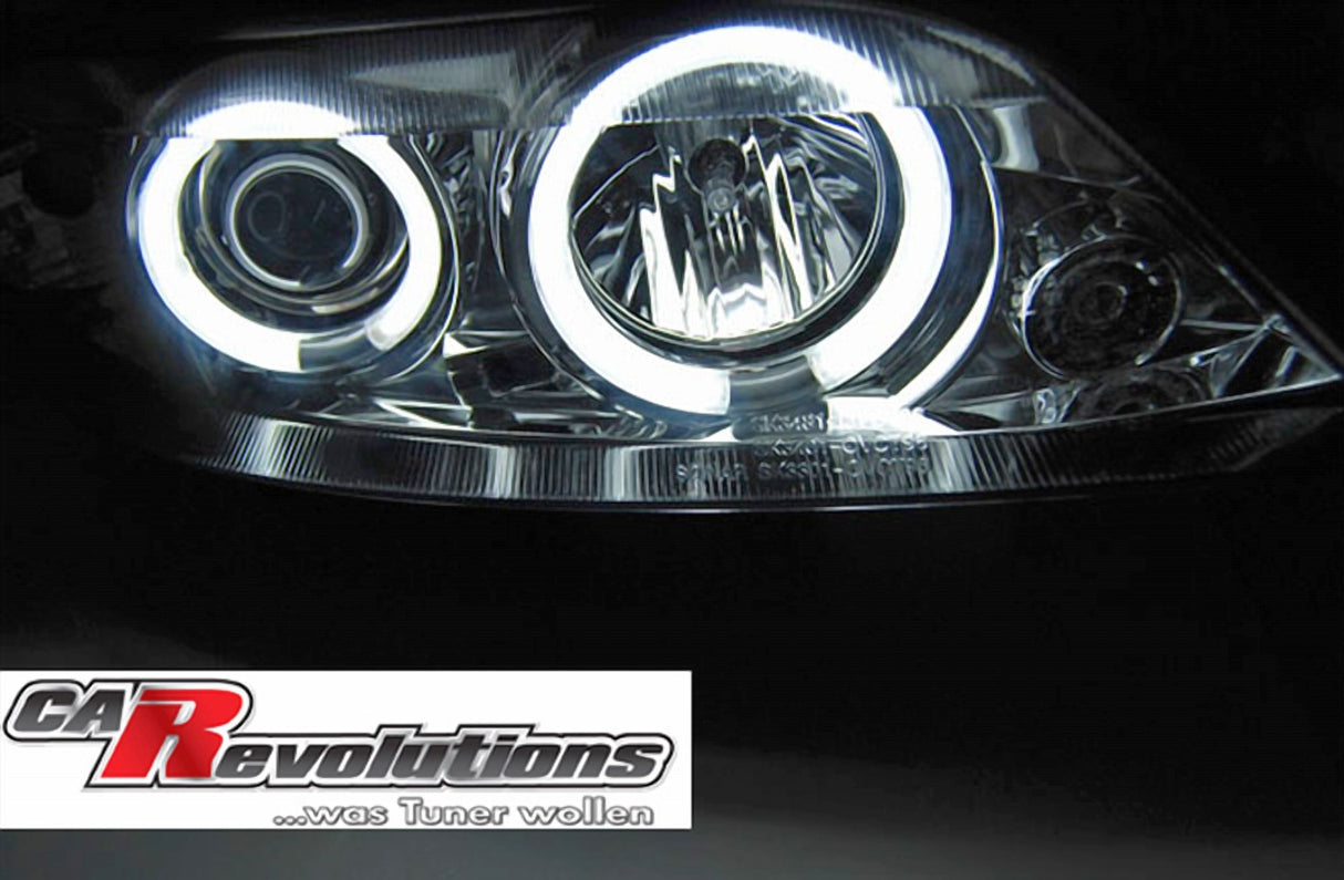 CCFL Angel Eyes Scheinwerfer Set chrom für Opel Vectra B 1999-03.2002