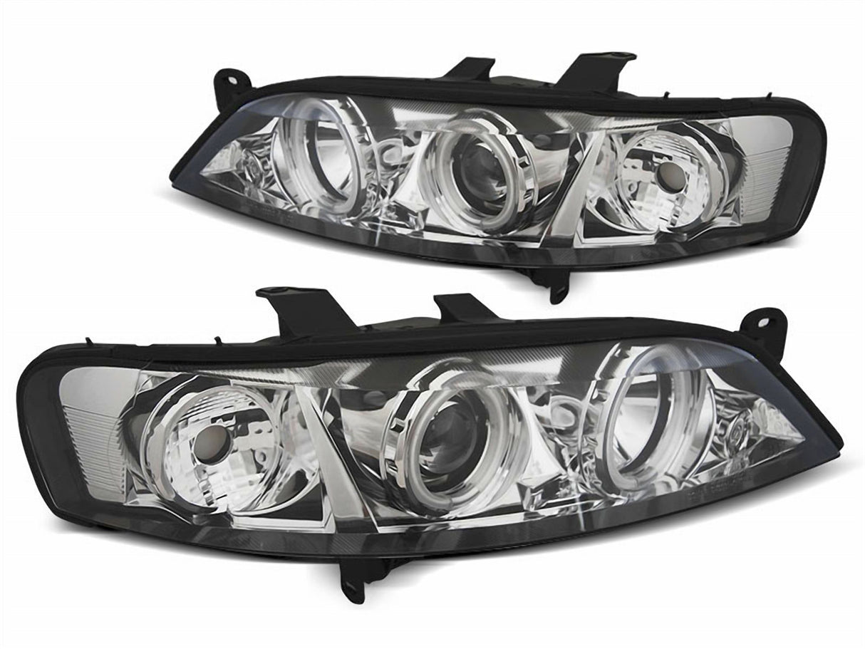 CCFL Angel Eyes Scheinwerfer Set chrom für Opel Vectra B 1999-03.2002