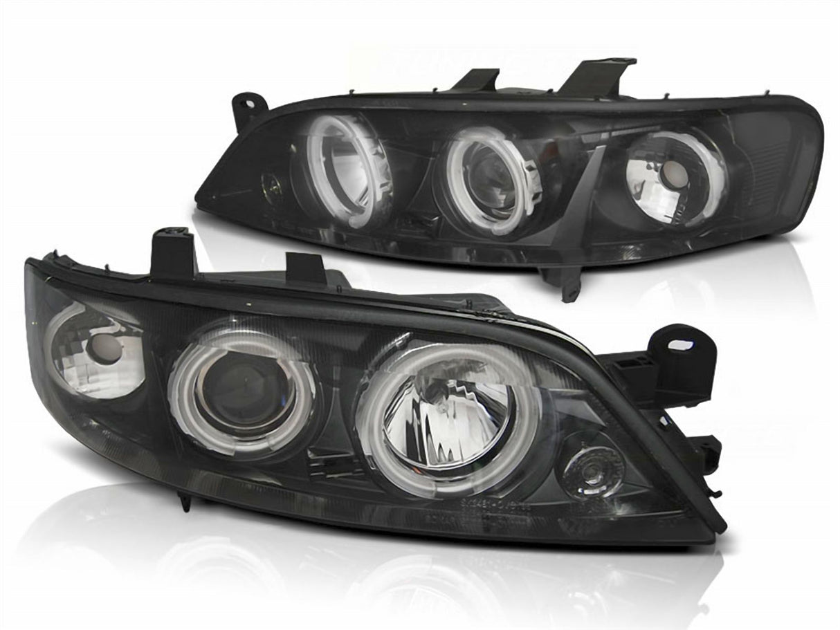 Angel Eyes Scheinwerfer Set CCFL schwarz für Opel Vectra B 1999-03.2002