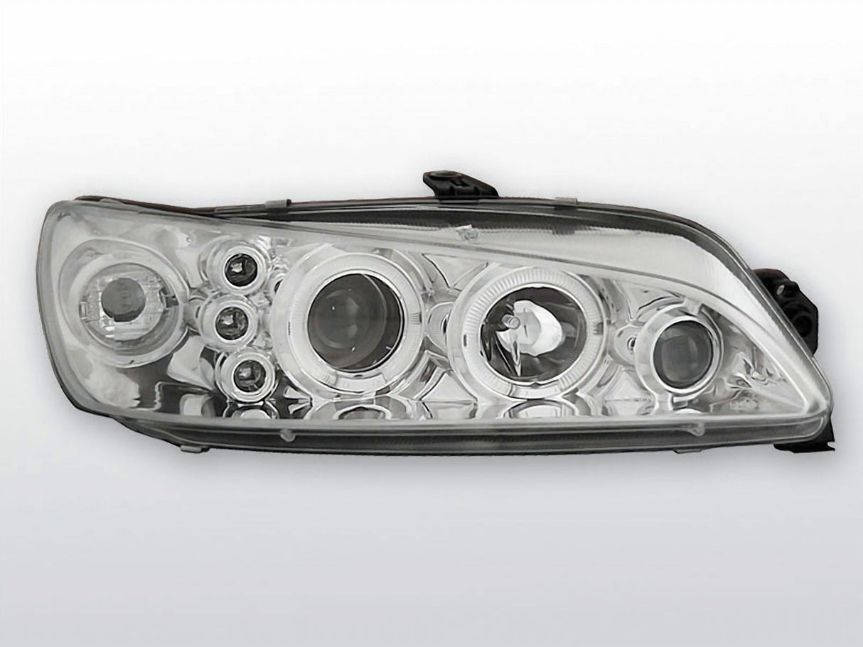 Scheinwerfer für BMW E46 mit Ringen und LED-Technik, Tuning-Scheinwerfer für sportliches Aussehen
