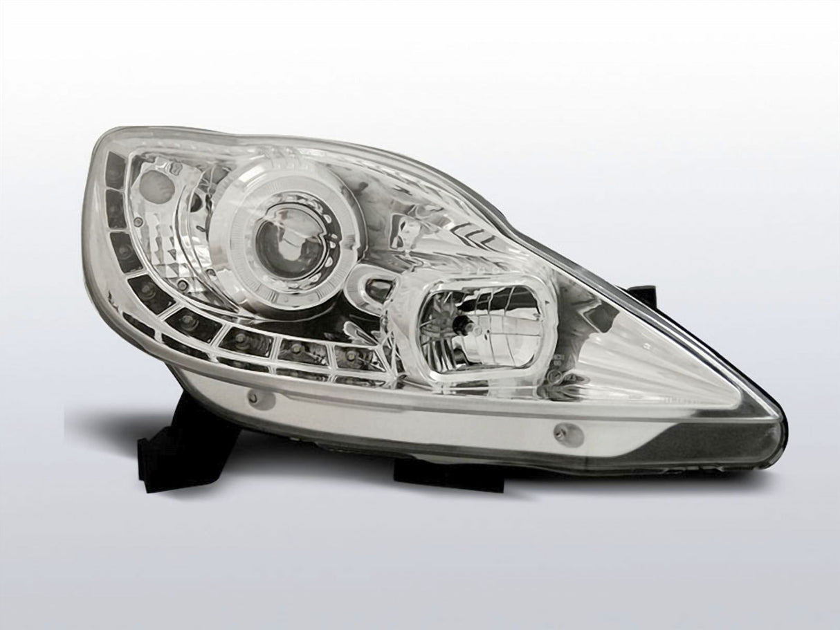 Led Scheinwerfer Set in chrom für Peugeot 107 05-11