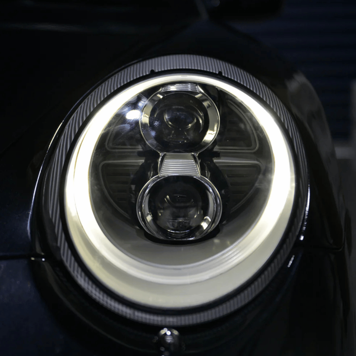 Xenon Lighttube Scheinwerfer Set Silber für Porsche 911 997 2004–2009 mit LED Standlicht