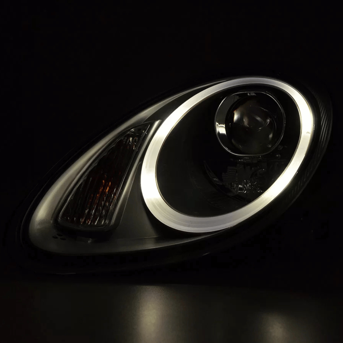 Xenon Scheinwerfer Set Schwarz für Porsche Boxster 987 2005–2008 & Cayman 987c 2005–2008 mit LED Standlicht
