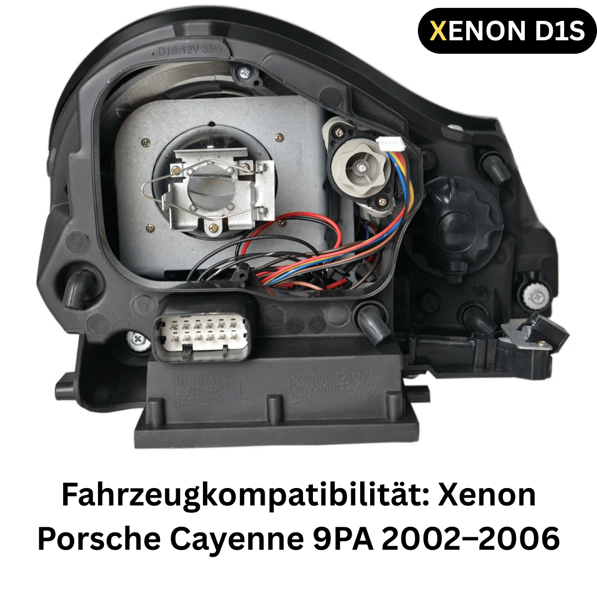 Xenon Scheinwerfer Set Schwarz für Porsche Cayenne 9PA 2002–2006 mit LED Standlicht & LED Blinkern