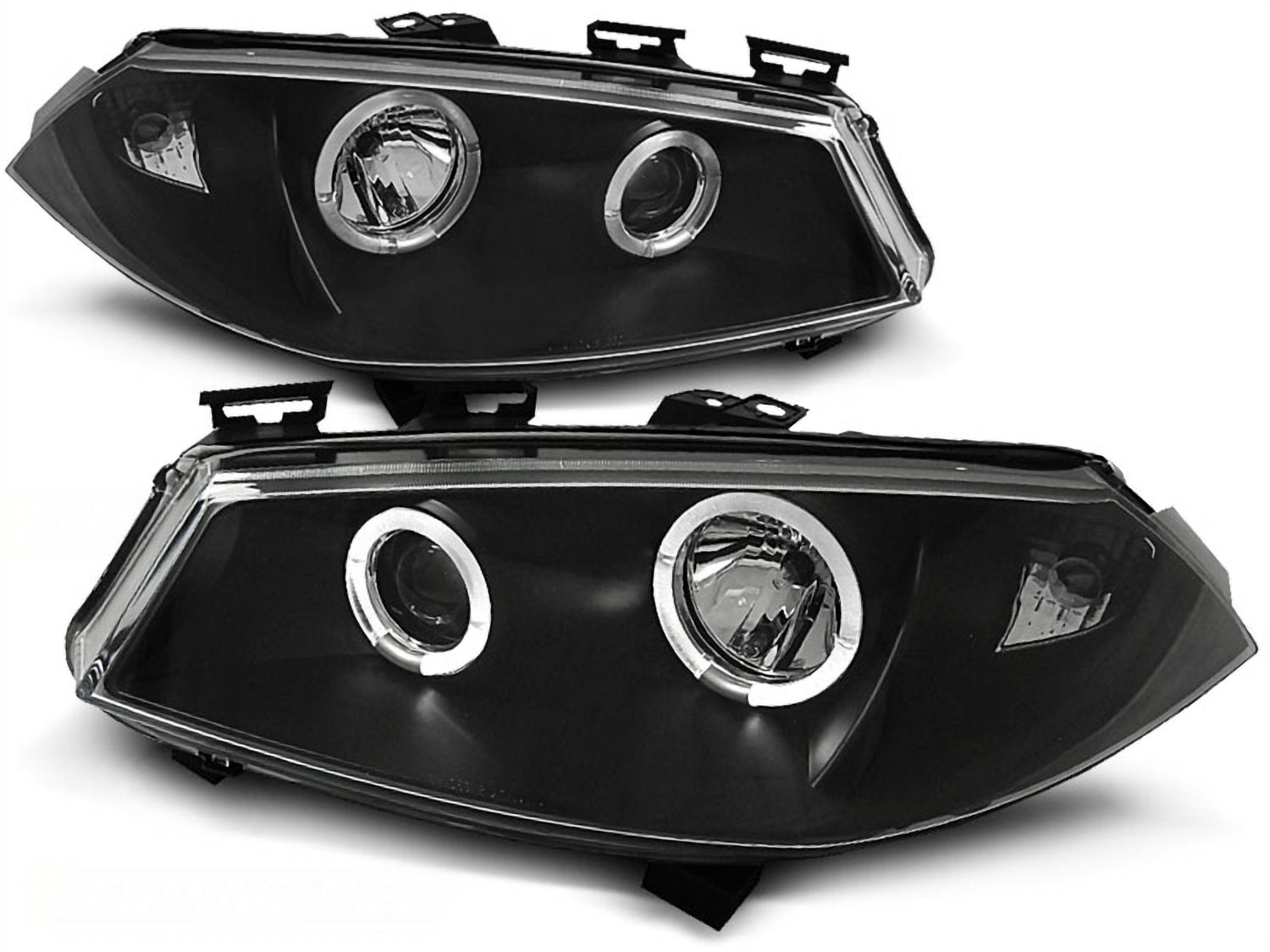 LED Angel Eyes Scheinwerfer Set in schwarz für Renault Megane II 11.2002-12.2005