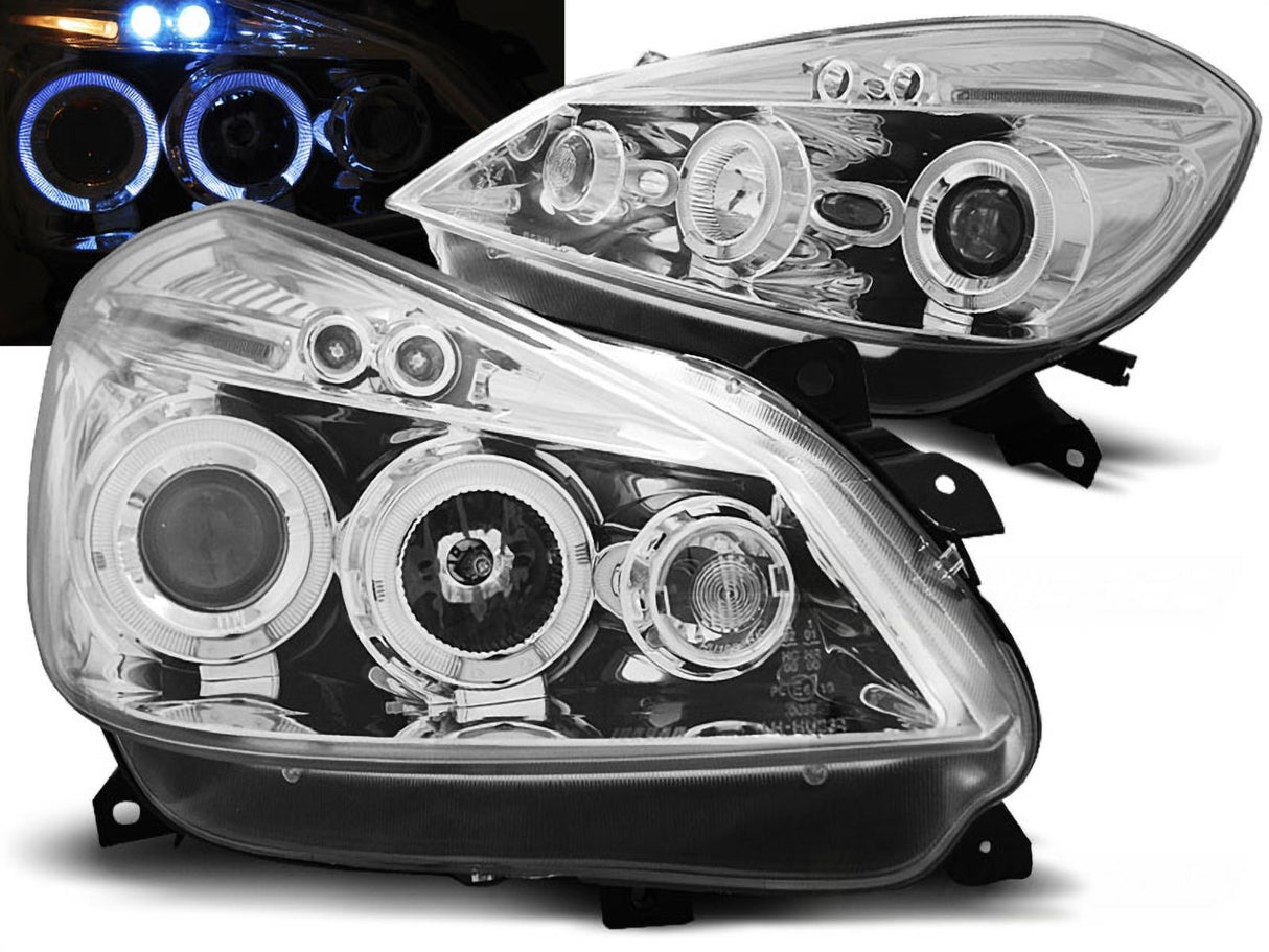 Angel Eyes Scheinwerfer Set für Renault Clio 3 2005-2009 chrom