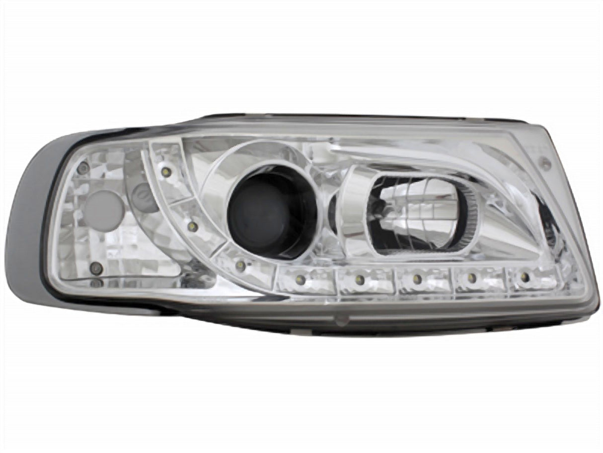 Led Scheinwerfer Set in chrom für Seat Ibiza 6K 10.93-08.1999
